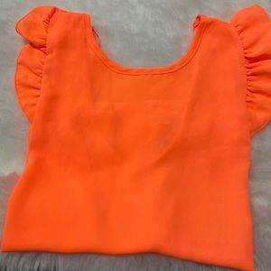 Tangerine Lily White Summer Shirt NWT